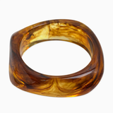 Marble Bangle Bracelet - Brown