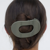 Large Flat Round Clip - Sage