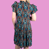 Nadia Tiered Mini Dress - Wedgwood