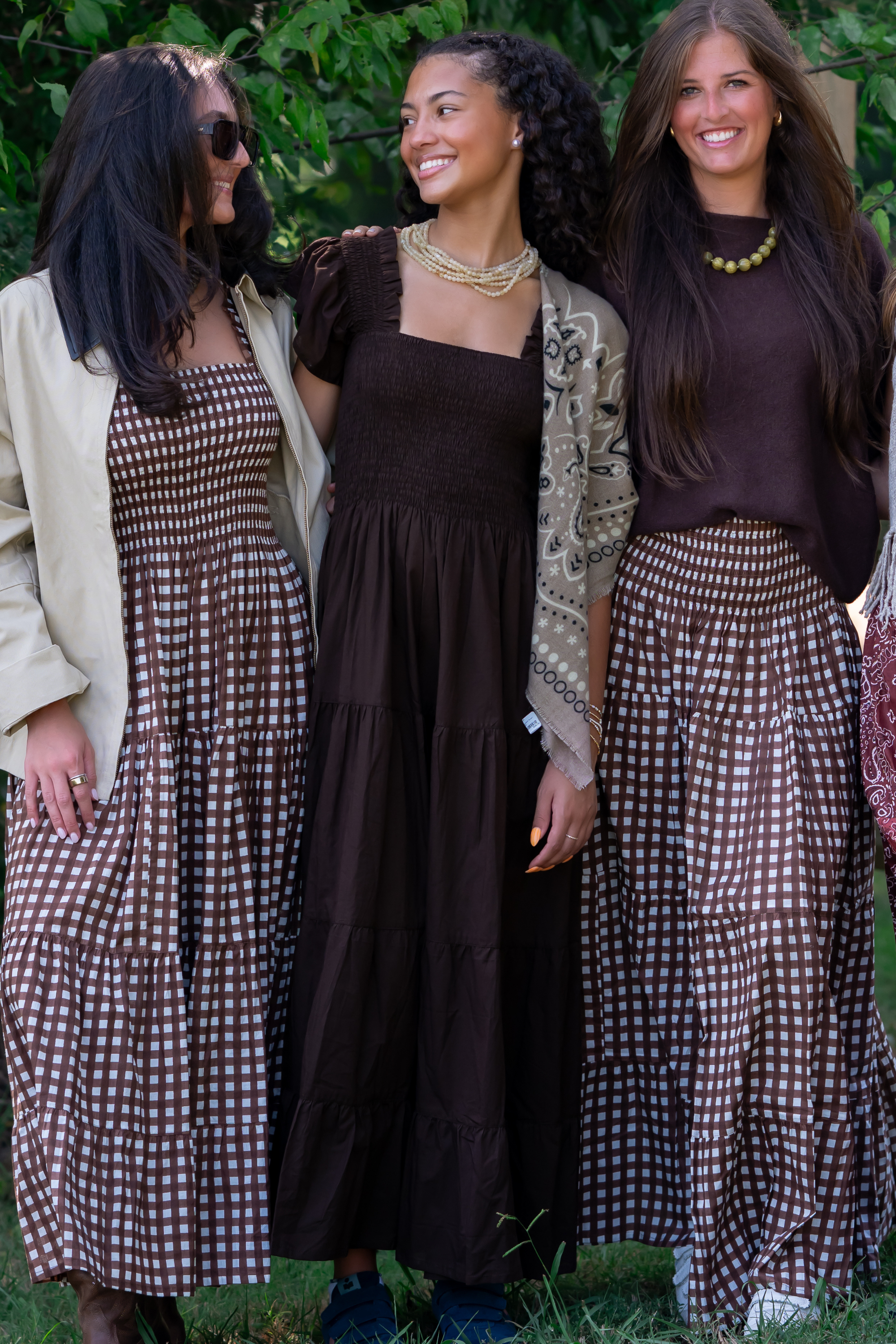 Lil Smocked Maxi Dress - Chocolate Solid