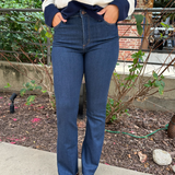 Gia Bootcut High Rise Wide Leg - Dark Denim