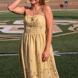 Margot Eyelet Maxi Dress - Olive