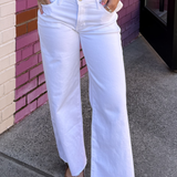 Dana Lower Rise White Jean - Optic White