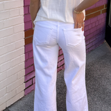 Dana Lower Rise White Jean - Optic White
