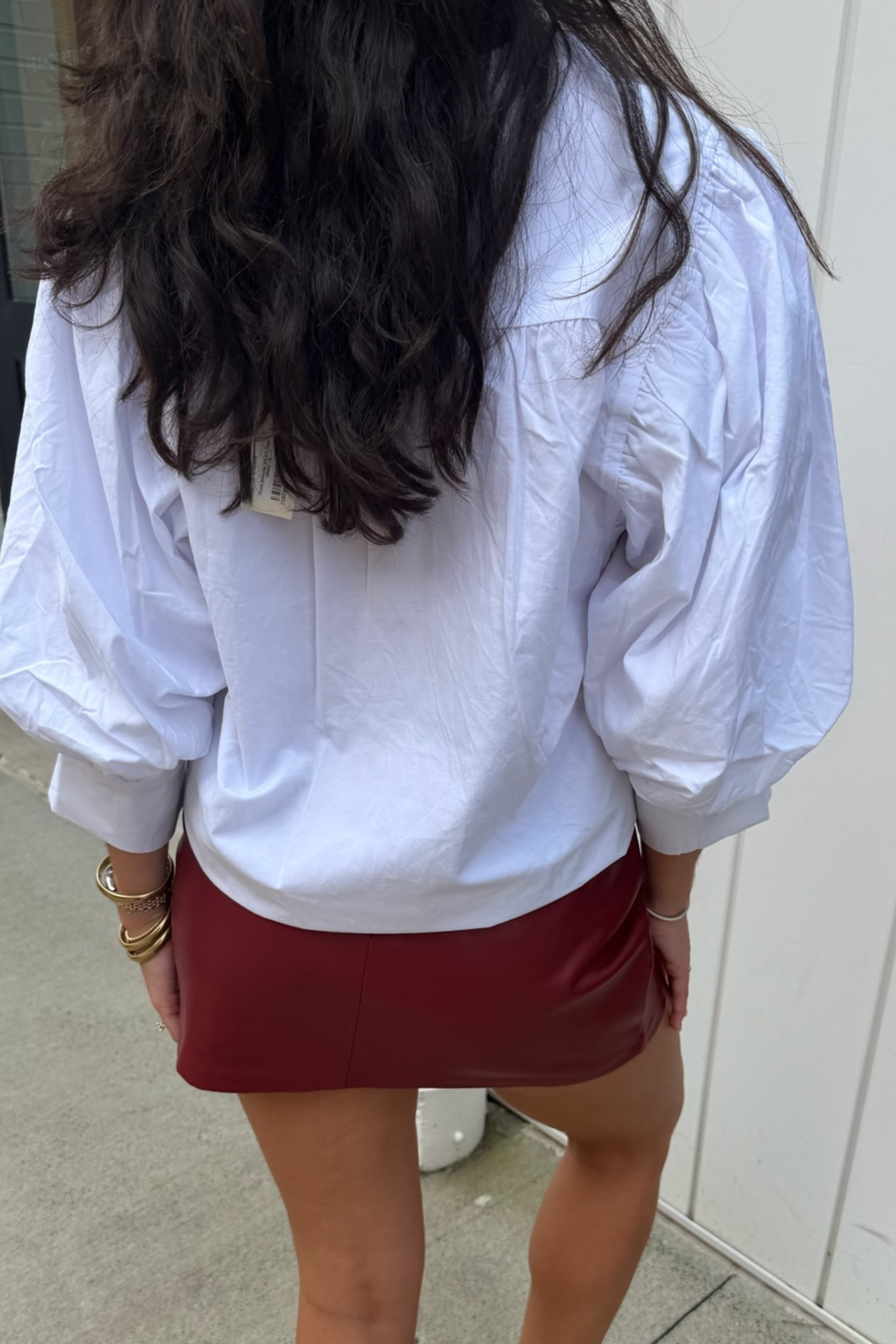 Game Day Faux Leather Skirt - Scarlet