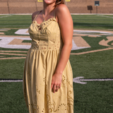 Margot Eyelet Maxi Dress - Olive