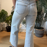 High Rise Palazzo Wide Leg Jean - Light Denim