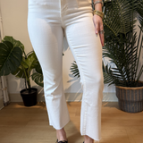 Alice Crop Kick Flare - White