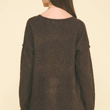 Bailey Vneck Sweater - Smoke Brown