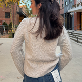 Rosie Crop Bell Sleeve Sweater - Oatmeal