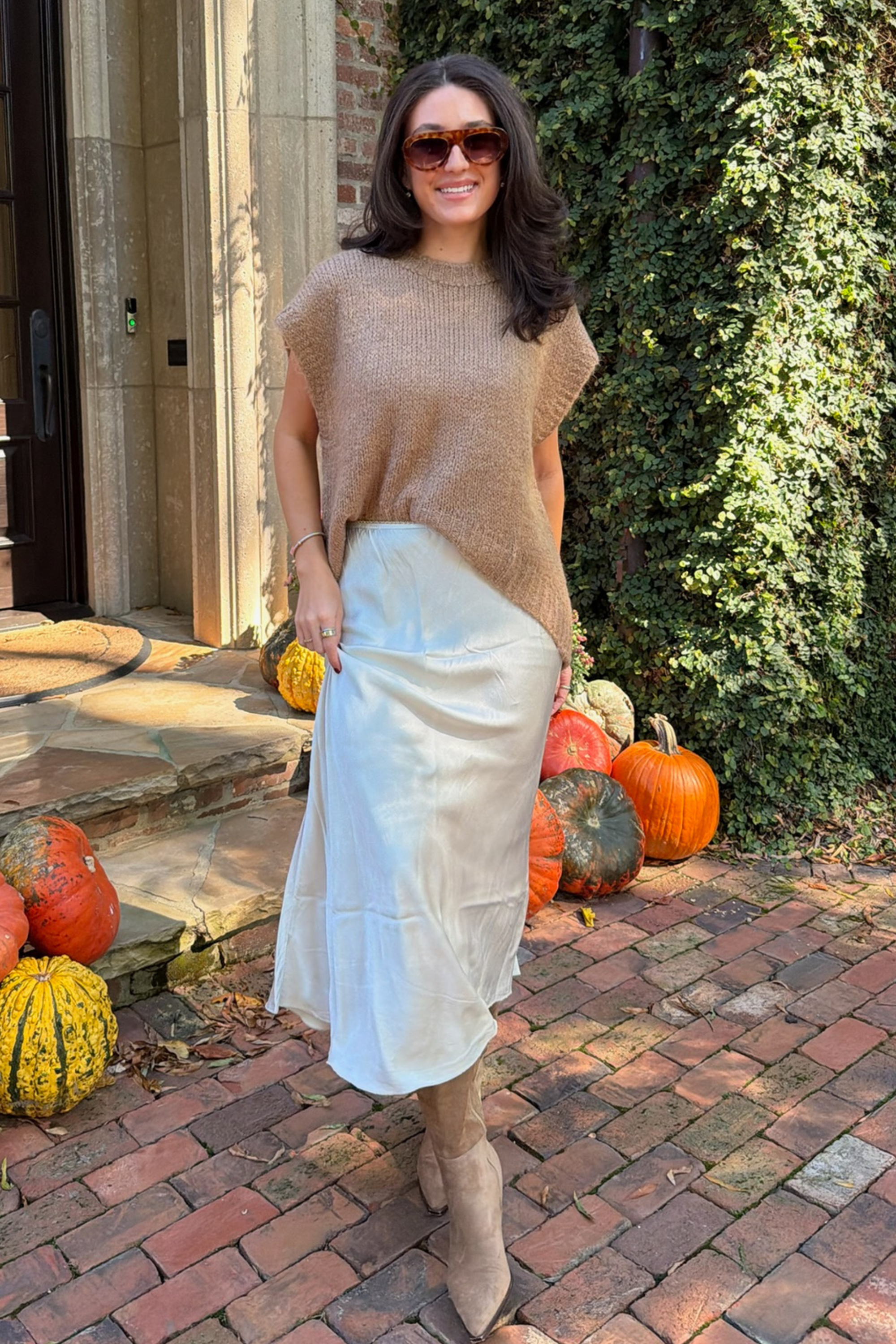 Angie Sweater Vest - Camel