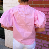 Taylor Short Sleeve Top - Blooming Pink