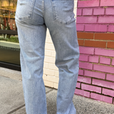 Halle Bowed Straight Leg - Light Denim