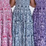 Lil Smocked Maxi Dress - Blossom Navy