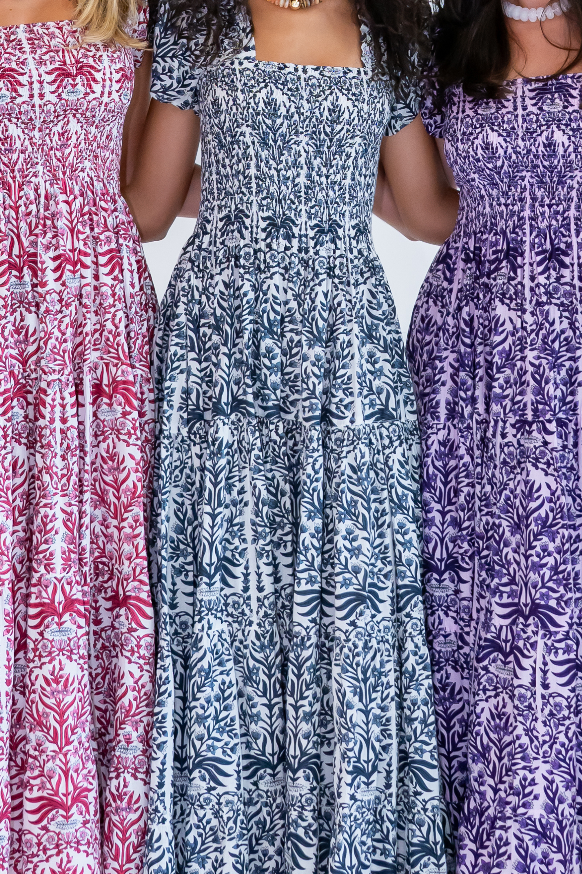 Lil Smocked Maxi Dress - Blossom Navy