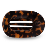 Small Flat Round Clip - Tortoise