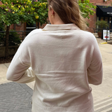 Lulu Collared V-neck Sweater - Ivory