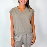 Ella Elastic Sweatshorts - Mocha Mousse