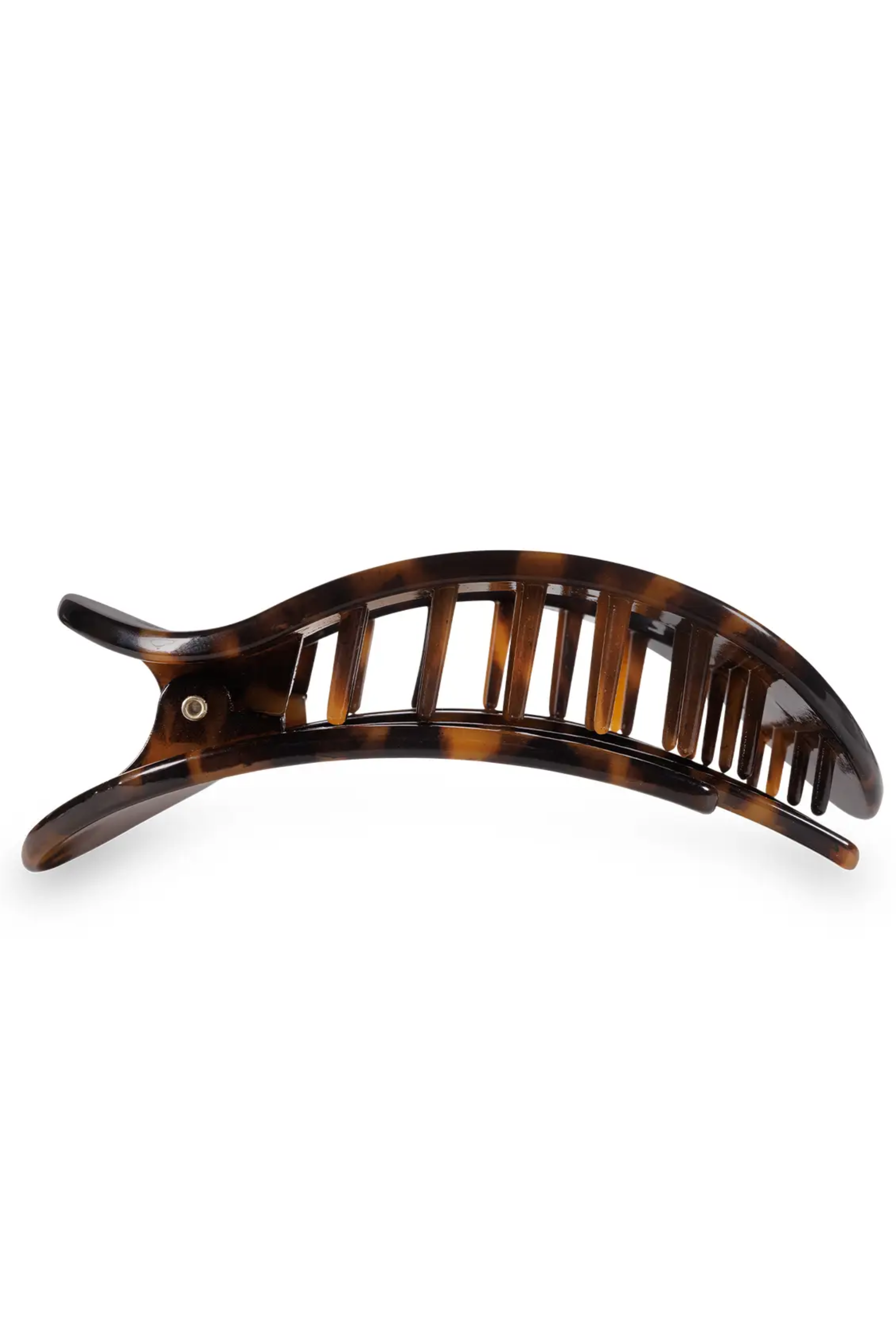 Small Flat Round Clip - Tortoise