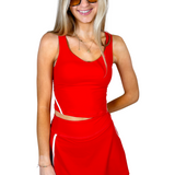 Varsity Skort/Tank Set - Red/White