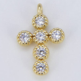 Micro Pave Cross Charm