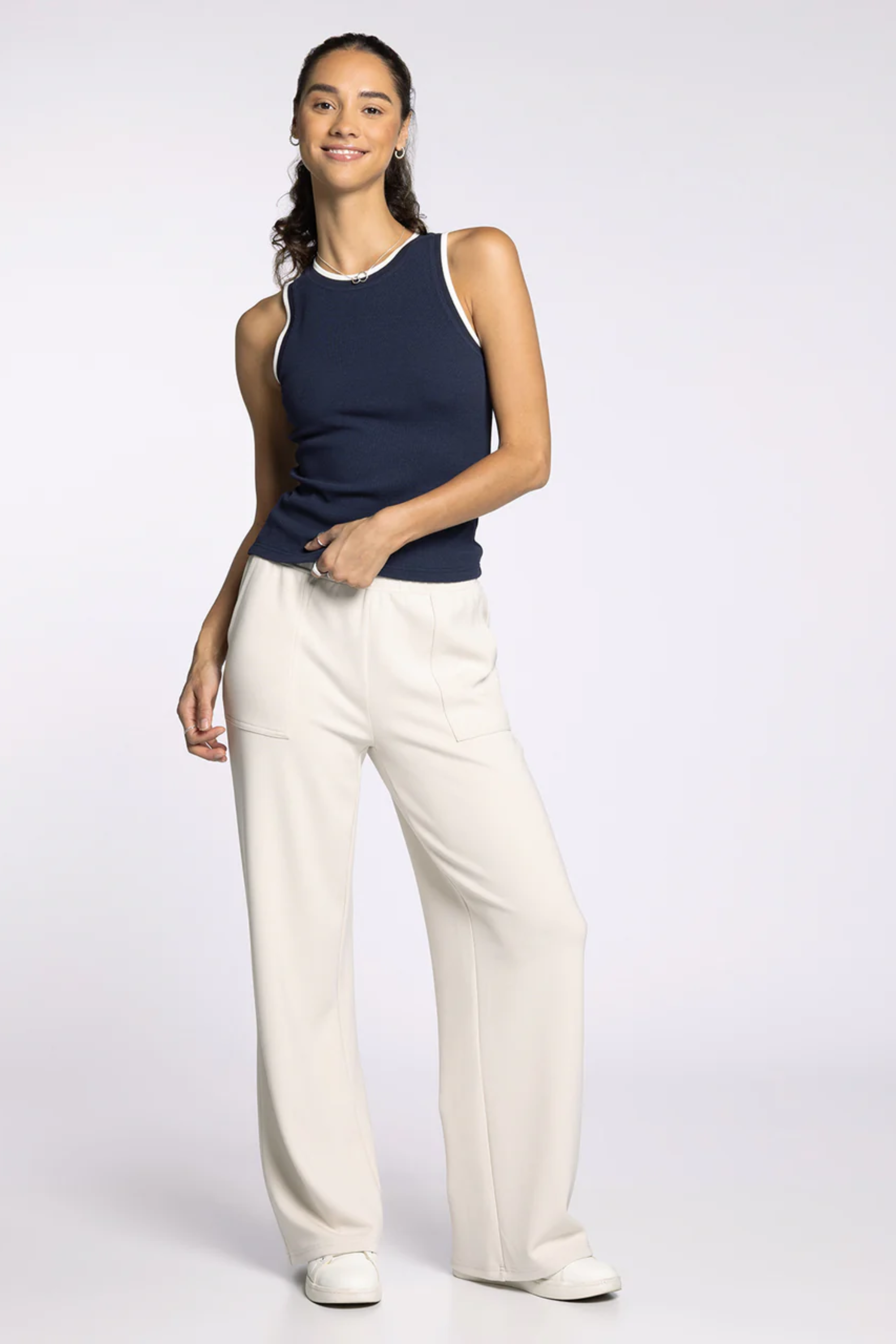 Irina High-Neck Tank - Blue