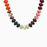 Autumn Marble Beaded Necklace - Dark Multi