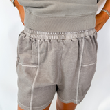 Ella Elastic Sweatshorts - Mocha Mousse
