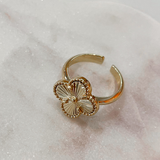 Single Clover Adjustable Ring