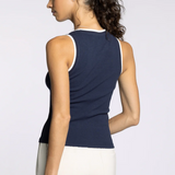 Irina High-Neck Tank - Blue
