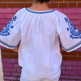 Tulum Embroidered Top - Off White