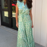 Staci Floral Maxi Dress - Mint