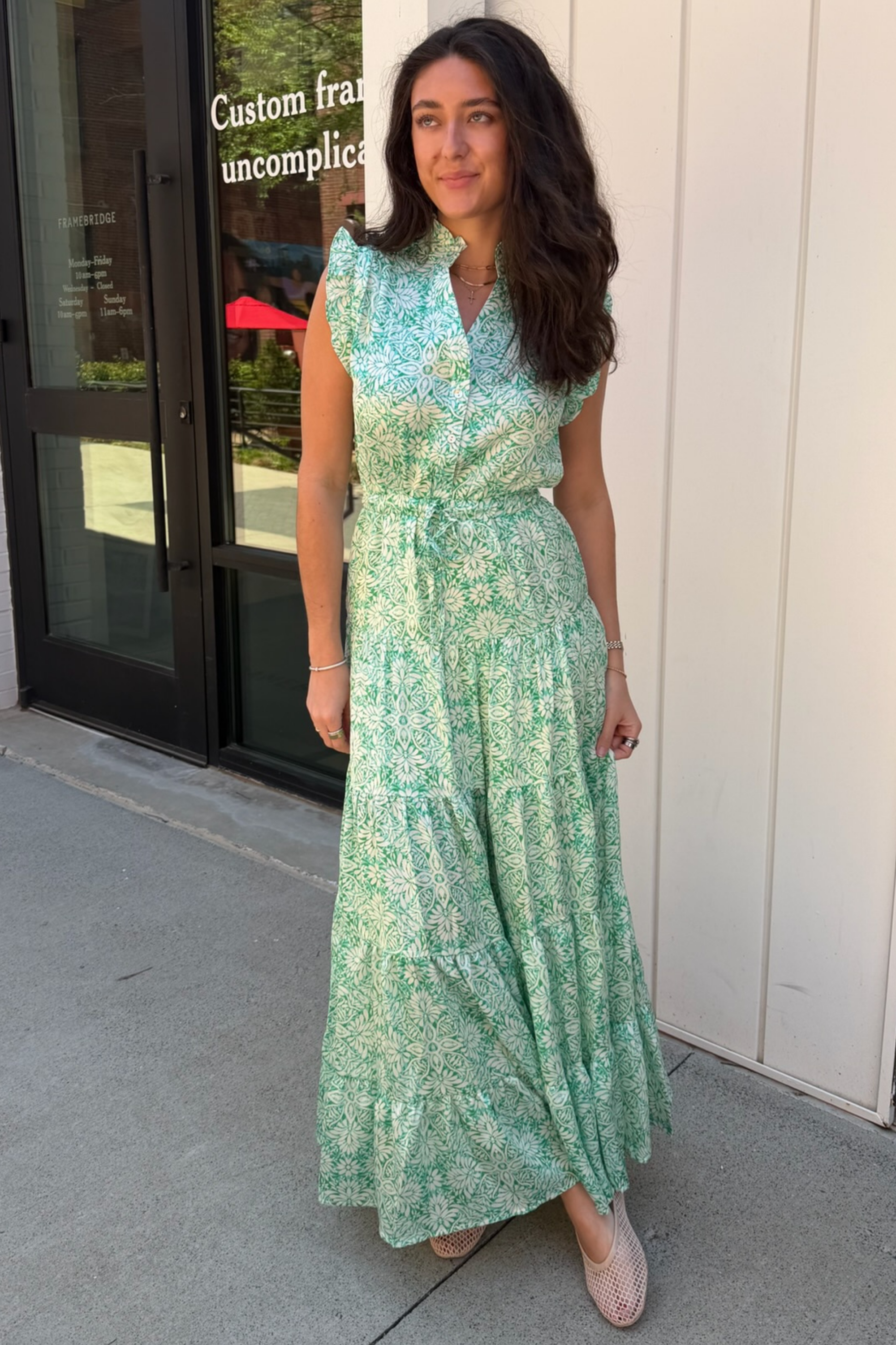 Staci Floral Maxi Dress - Mint Lilbelle Charlotte Staci Floral Maxi Dress - Mint Lilbelle Charlotte