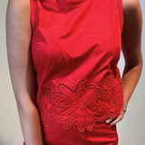 Kayla Eyelet Top - Red