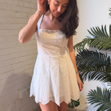 Kylie Eyelet Romper - White