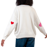 Lots of Love Heart Sweater - Ivory