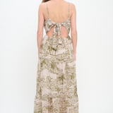 Santorini Sketch Maxi Dress - Olive