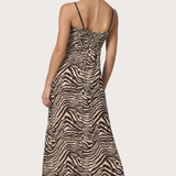 Candice Printed Midi Dress - Zebra