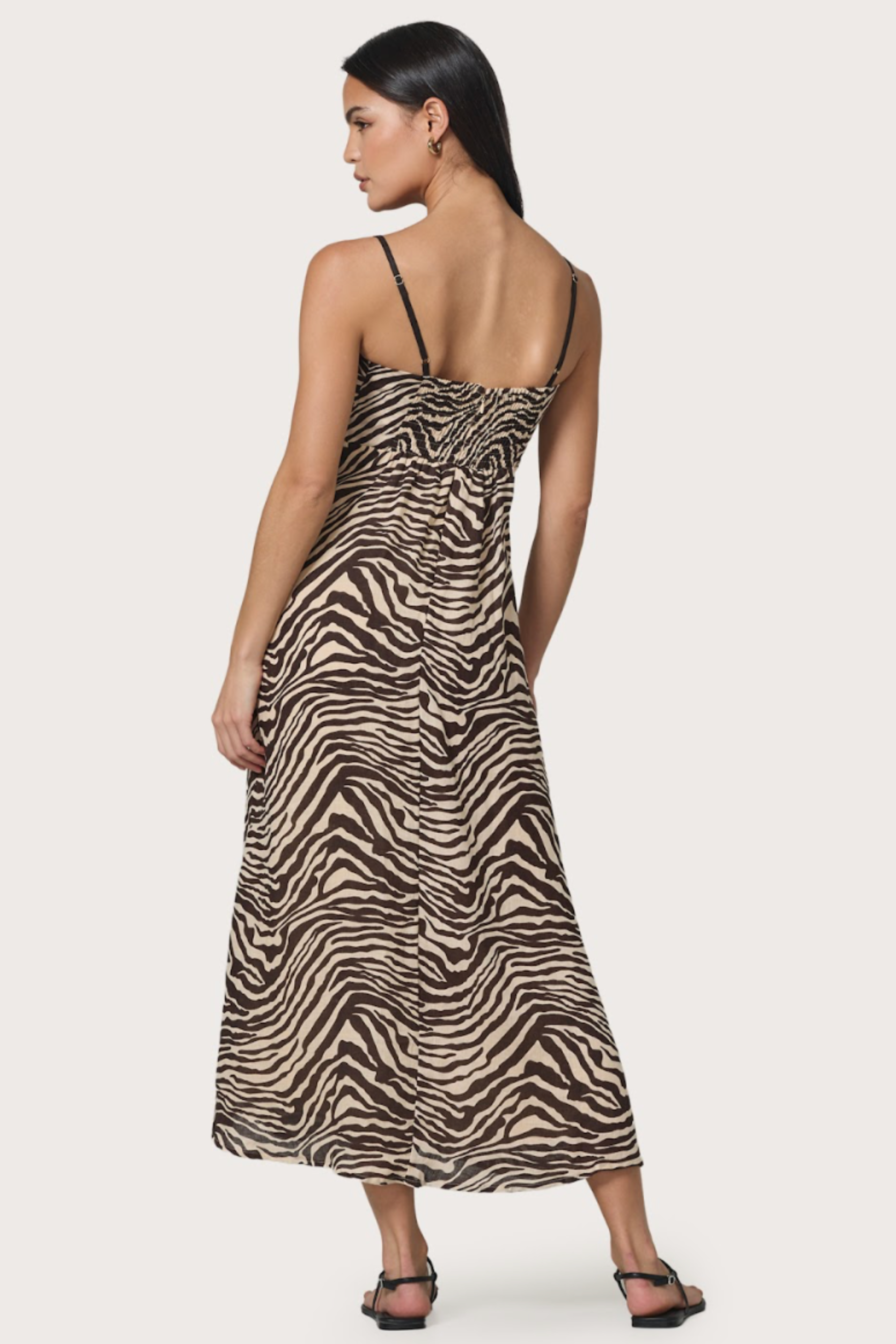 Candice Printed Midi Dress - Zebra