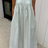 Gigi Striped Maxi Dress - Cream/Matcha