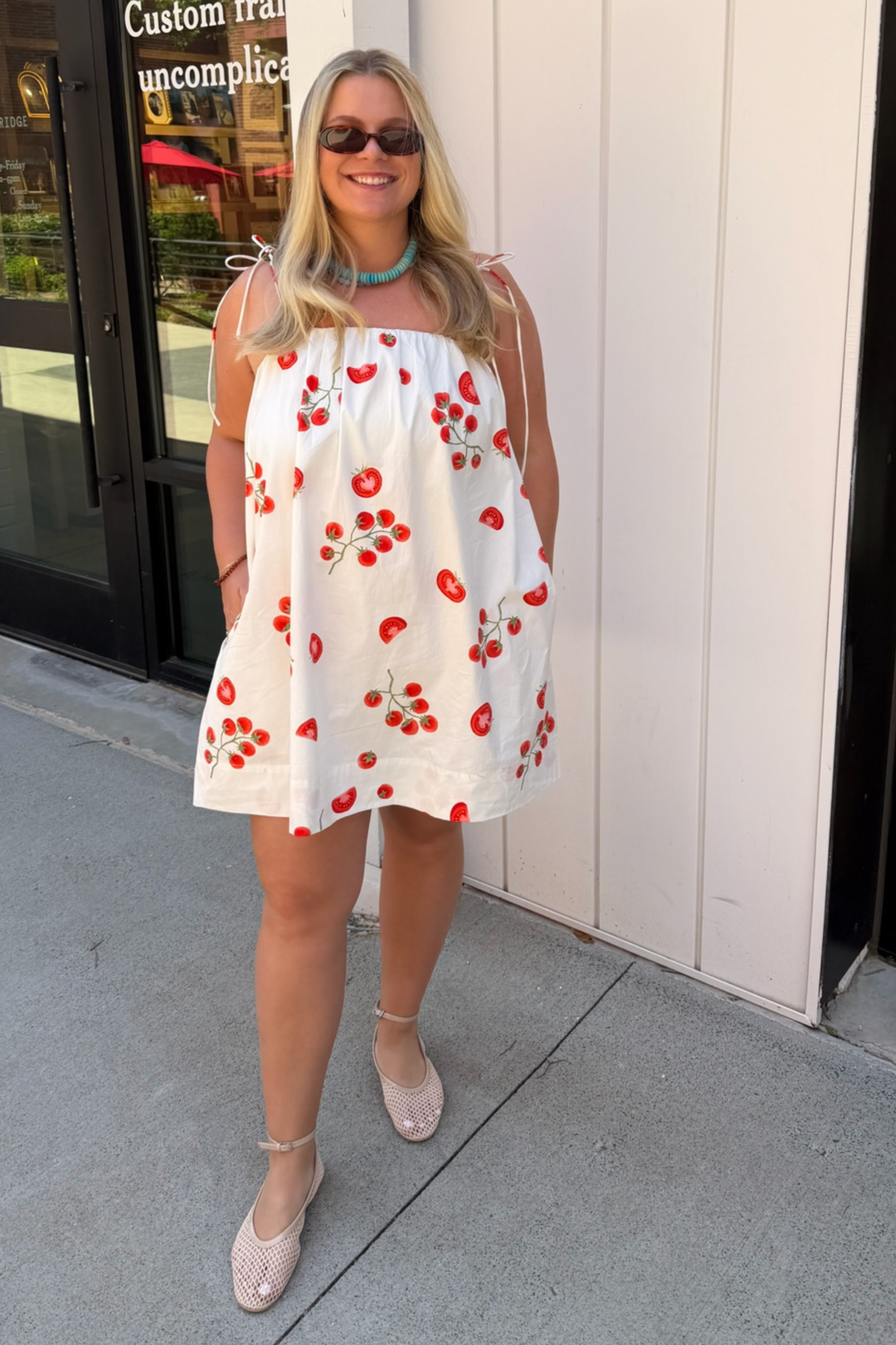 Tomato Mini Dress - Ivory Multi