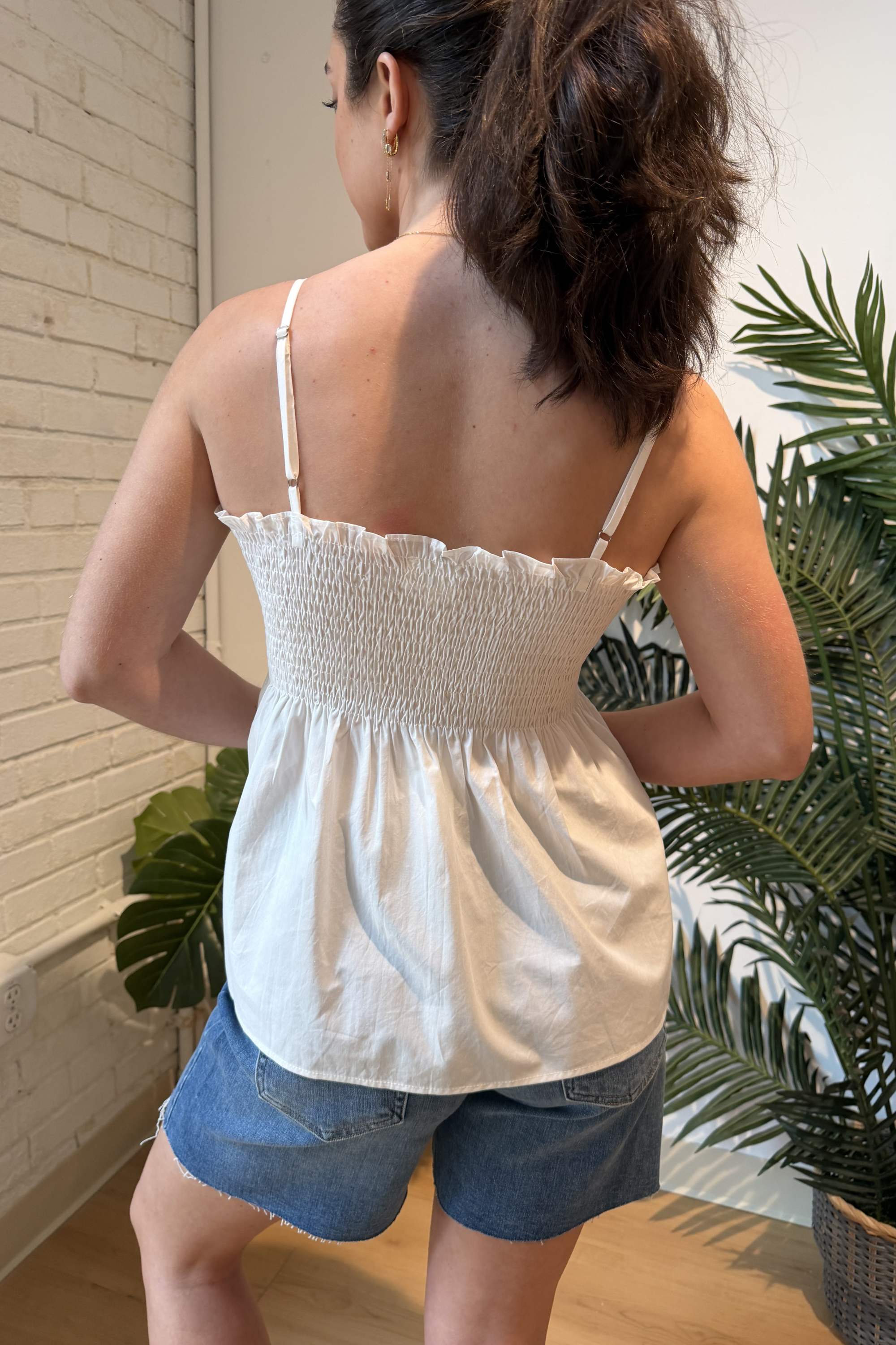 Maya Pintuck Cami Top - Ivory