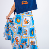 Olivia Smocked Maxi Skirt - Tropical Tile