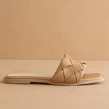 Darla Woven Slide Sandal - Almond