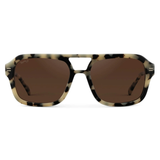 Sydney Aviator Sunglasses - Beige Tortoise/Brown Lens