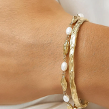 Bastien Textured Thin Bangle