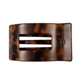 Small Flat Rectangle Clip - Tortoise