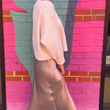 Nat Silky Slip Skirt - Mocha