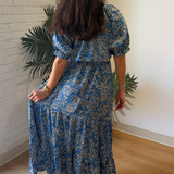 Bea Belted Maxi Dress - Deep Blue