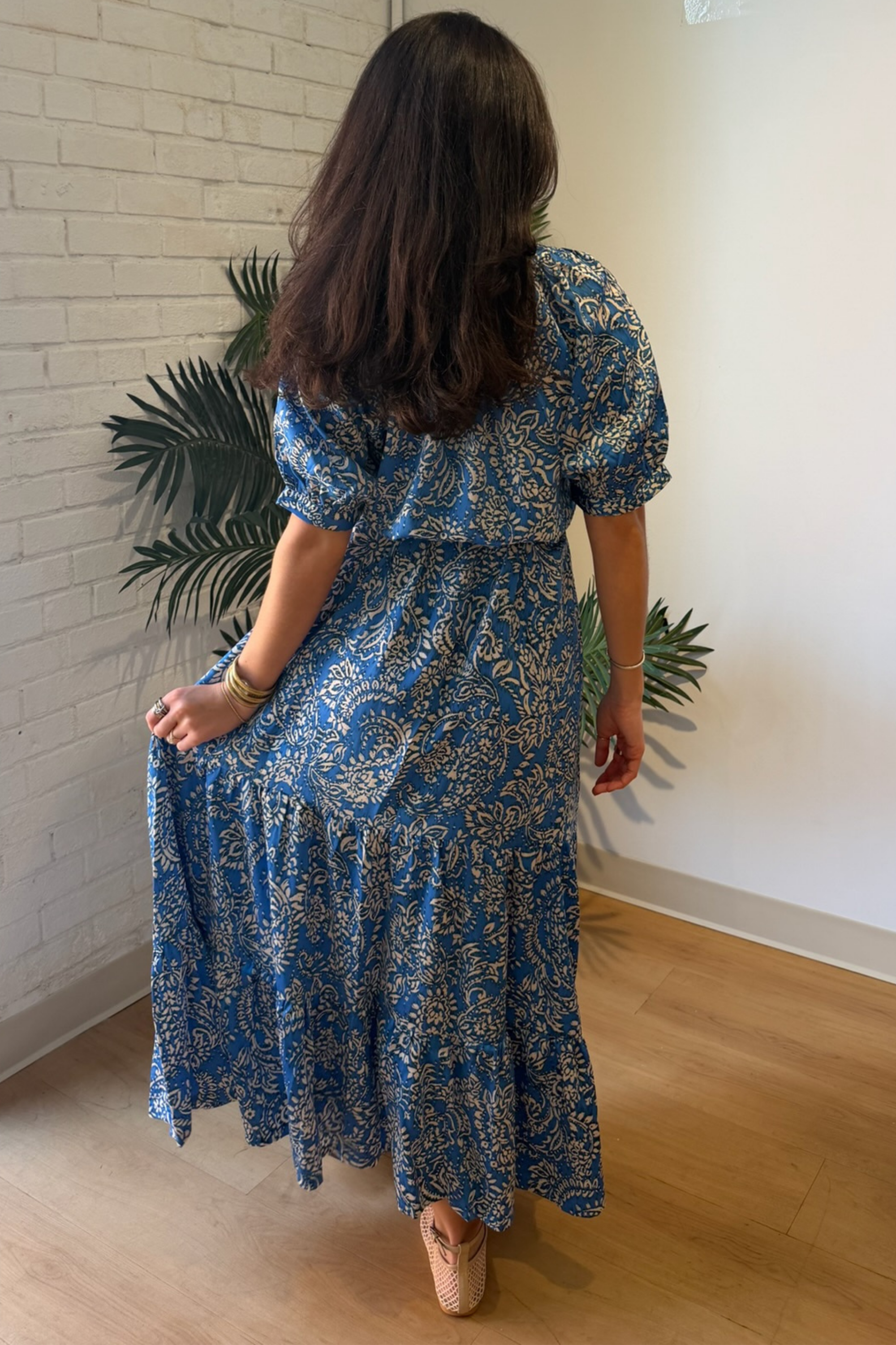 Bea Belted Maxi Dress - Deep Blue